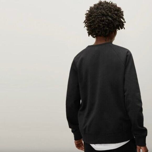 Everlane The 100% Human Typography Sweatshirt - Unisex Size Small Black on Black - Picture 4 of 10